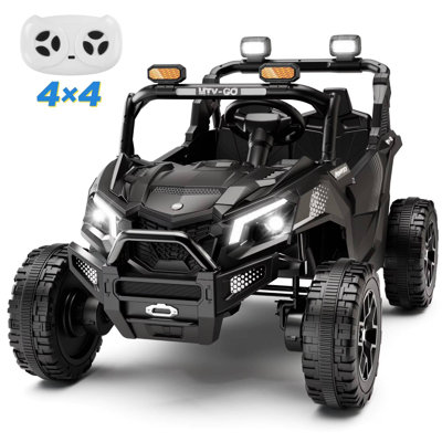 4WD 24V Kids Rid On Toys UTV Car, Extra-Wide 2-Seater with Parent Remote, Music & LED Lights