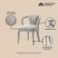 Fauteuil de salle à manger rembourré Palmer-1196151512