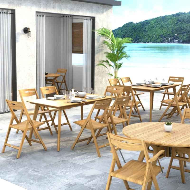 Outdoor 7 - Piece Teak Dining Set