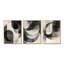 Géométrie noire et blanche Minimal Curves I - Formes abstraites, art mural sur toile, ensemble de 3-129075493-129075495