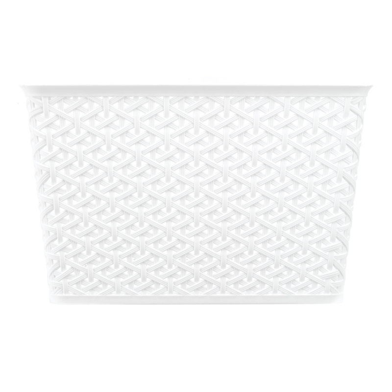Whitmor Resin Form Half Basket, White, Extra Large