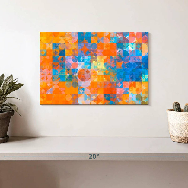 Cercles Avery orange / bleu, H 8 po x l 12 po