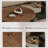 2 Piece Set of Modern Round Wood Coffee Table with Geometric Leg Design
