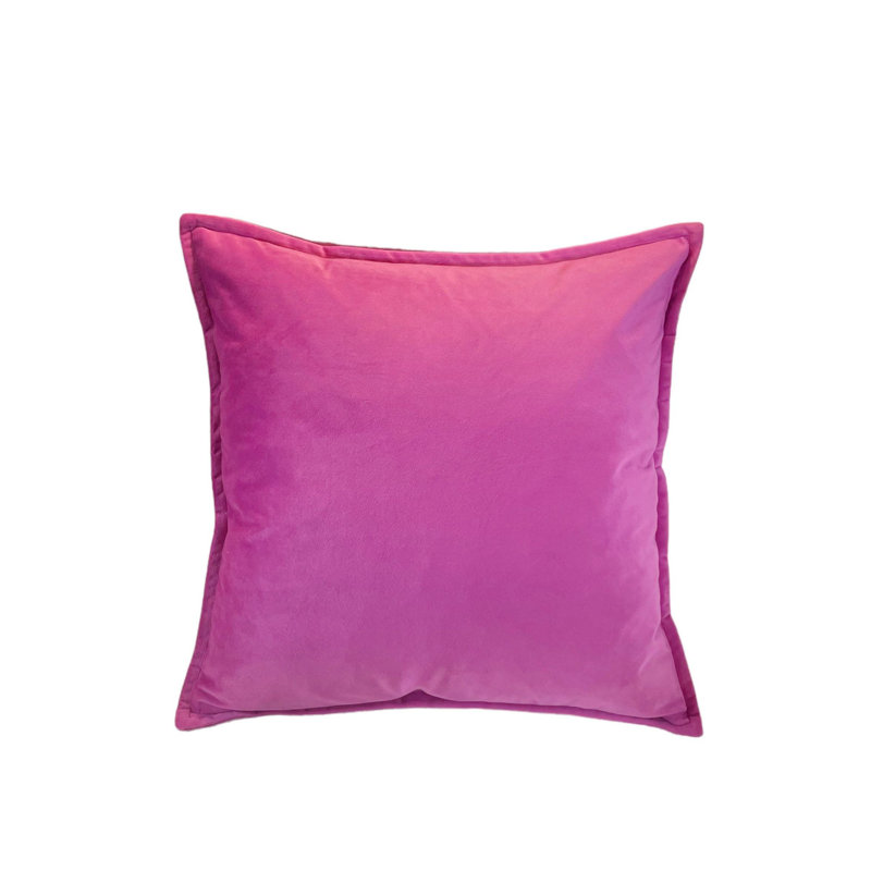 Velvet Pillow Cover, Square 18", Hot Pink