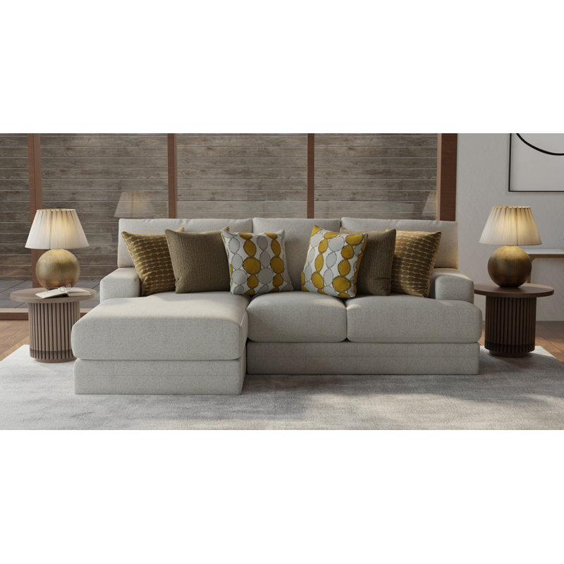Aguilar - Canapé-lit 2 pièces avec sièges confortables et 6 coussins décoratifs inclus, Orienté à gauche (vu de face)