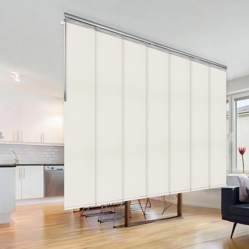 Rail extensible à panneau simple en argile à 7 panneaux l 58 à 98 po x H 91,4 po, largeur du panneau: 15,75 po
