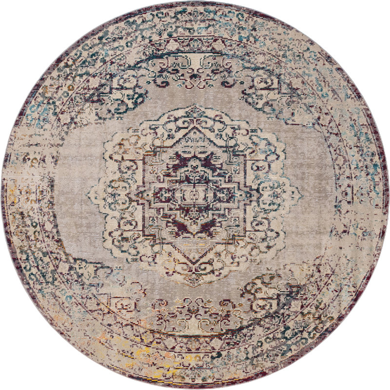 Oriental Indoor Rug, Round 7'1"