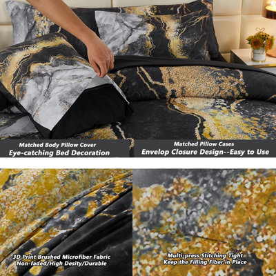 Polyester Marble Comforter Set