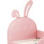 Lit plateforme tapissier simple avec tête de lit et lit rose durable-129632202