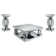 Hensel 3-Piece Mirrored Coffee And End Table Set Silver