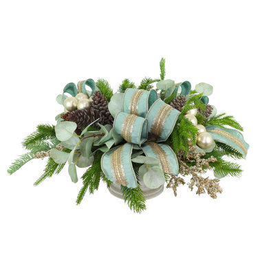 Holiday Arrangement with Evergreen and Eucalyptus