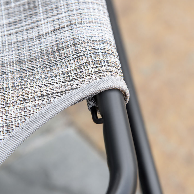 Chaise berçante en tissu d'acier durable, style moderne pour patio et porche