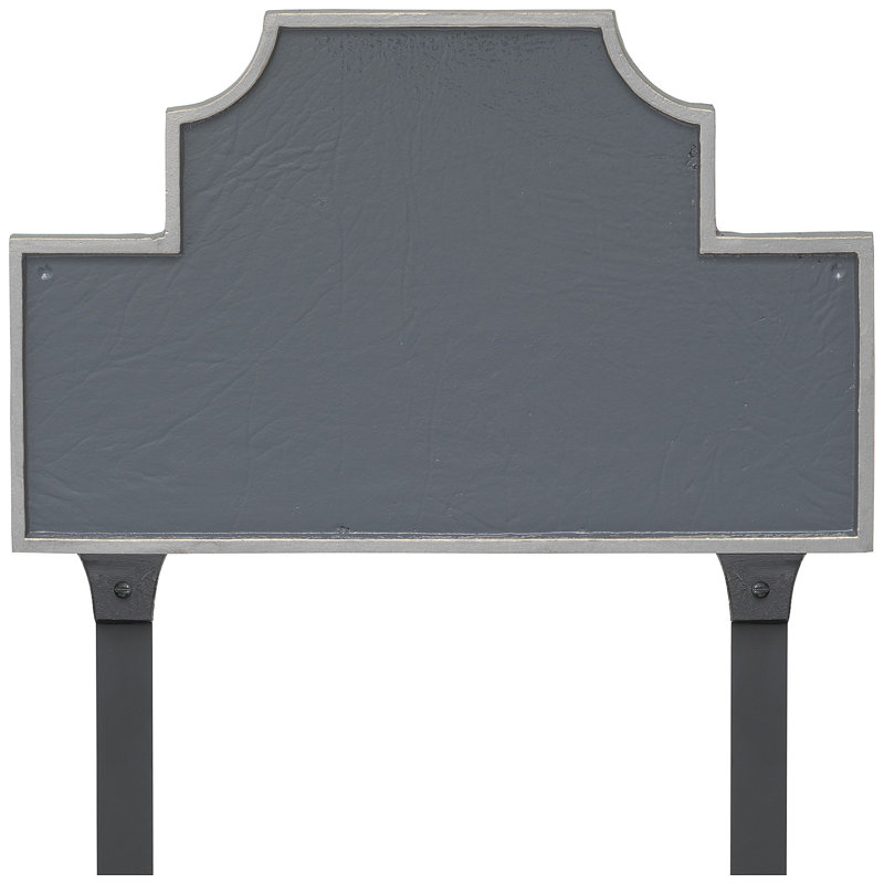 Plaque d'adresse Beckford, Chocolat / Argent