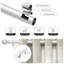 Tringle à rideaux réglable en métal robuste 36-91 po 1 po, épissure télescopique, design décoratif moderne-1410900141