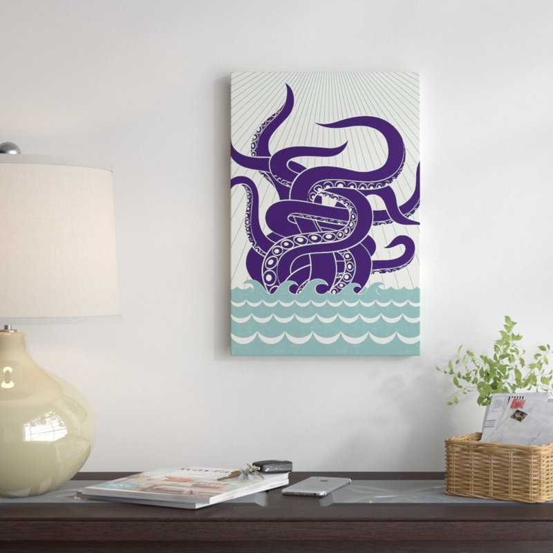 « sea creatures », impression sur toile tendue, H 12 po x l 8 po x P 0,75 po