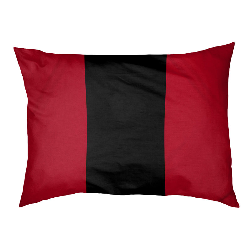 Coussin California, Très grand (l 50 po x P 40 po x H 17 po), Rouge / noir / rouge