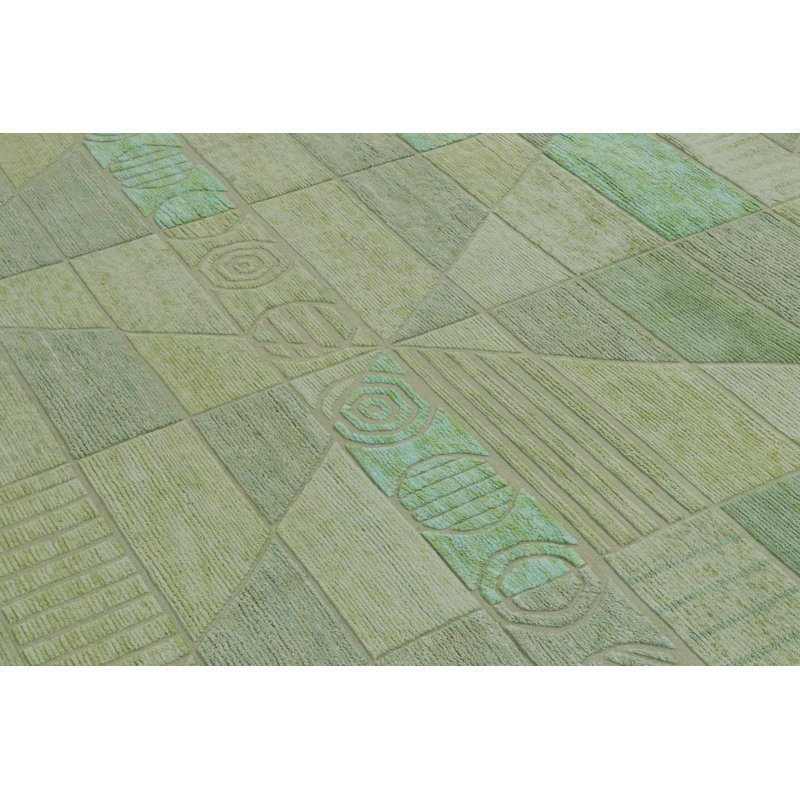 Scandinavian Wool Geometric Area Rug, Rectangle 14' x 20'
