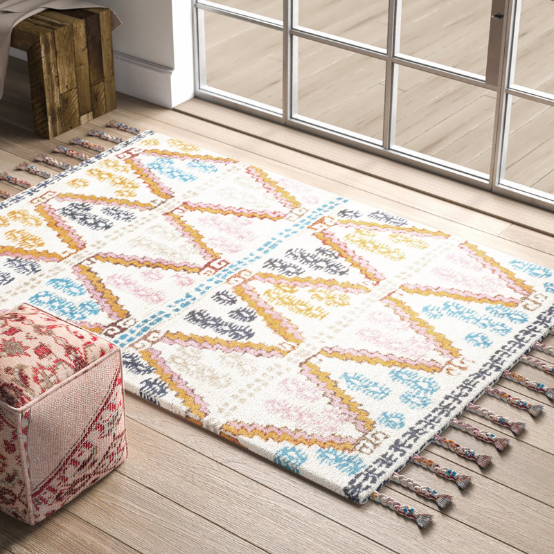 Tapis géométrique touffeté à la main Antwi