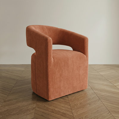 Roya Barrel-Back Dining Chair With Casters by Hokku Designs