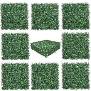 12 panneaux muraux en bois de buis artificiel 20 pi x 20 po (Ensemble de 2)