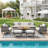 6-Piece All Weather PE Wicker Patio Conversation Furniture Set, Outdoor Patio Sofa with Double Cushions, Solid Wood Legs & Acacia Wood Table Top-1868454159-1868454158