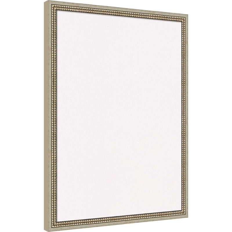 Tableau d'affichage en liège blanc Castellan avec cadre argenté, L 22 po x H 30 po, Argent Castellan