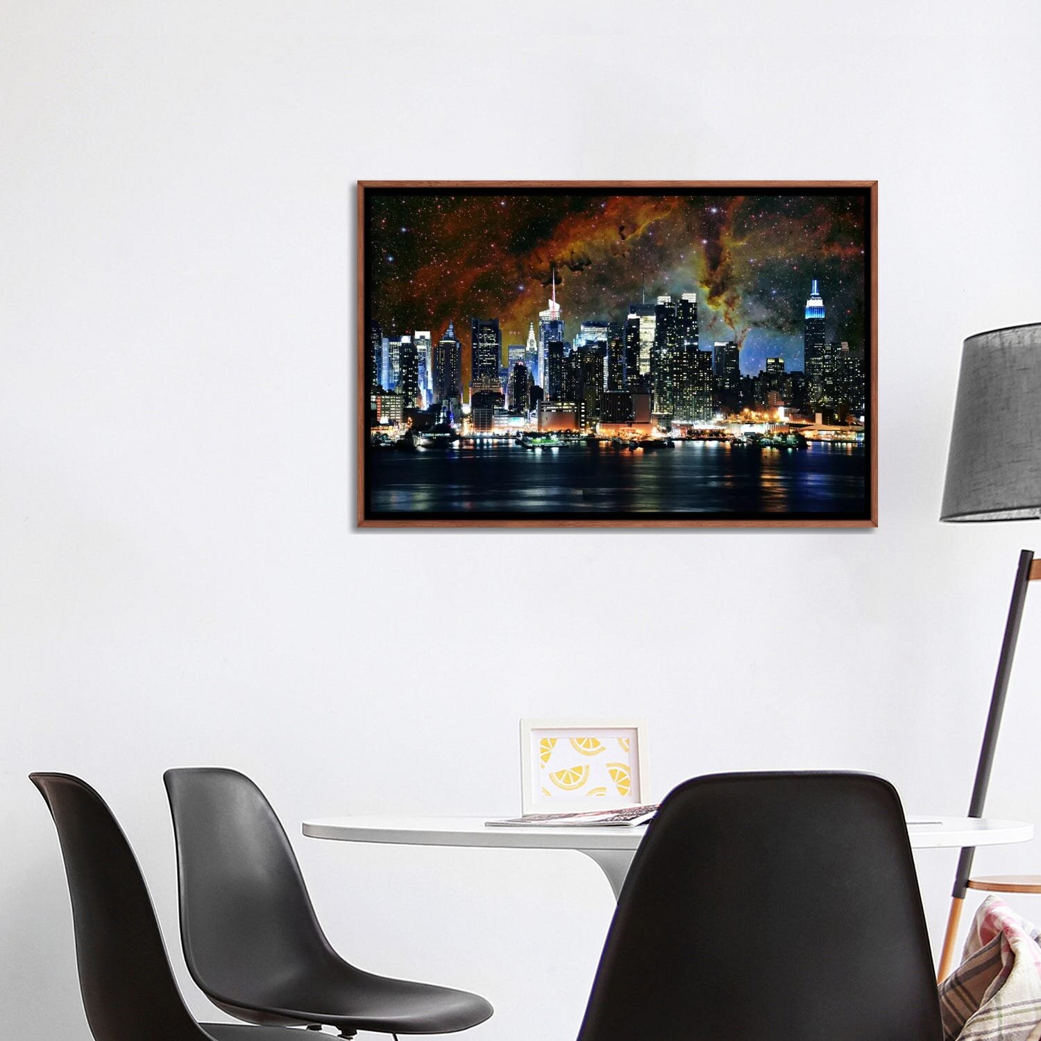 iCanvas New York City, New York Nebula Skyline - Graphic Art Print ...