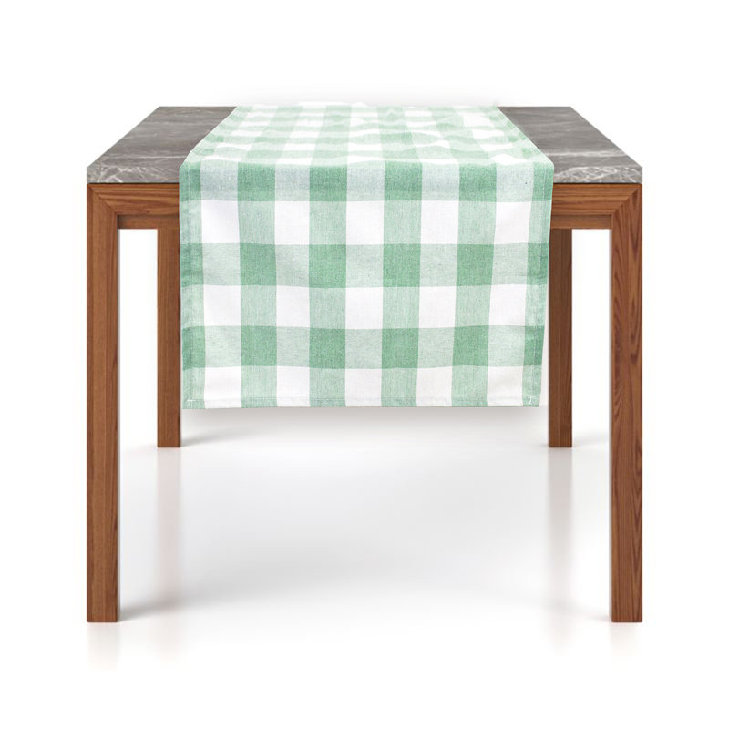 Chemin de table Blue Country Buffalo, 36 po x 16 po, Vert