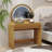Makeup Vanity Table with Touch Screen Lighted Mirror and Drawer-903502647