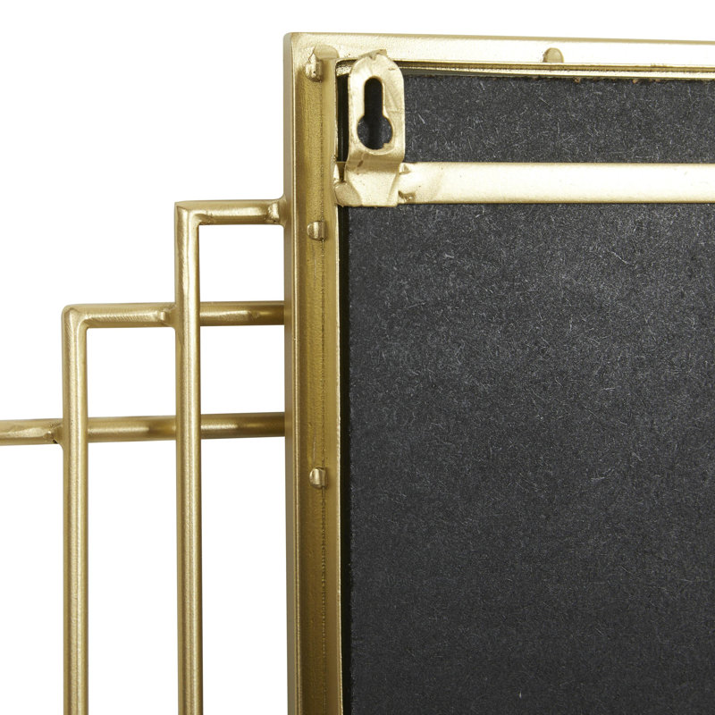 Elegant Rectangular Wood and Gold Dresser Wall Mirror 24" x 36"