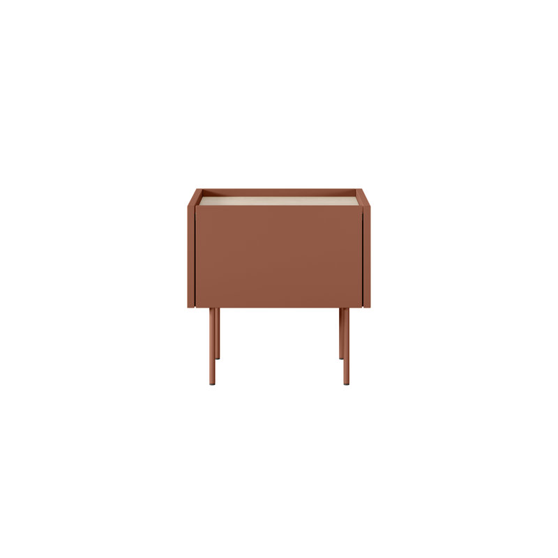 Cartegena 45cm W Manufactured Wood Bedside Table, Red