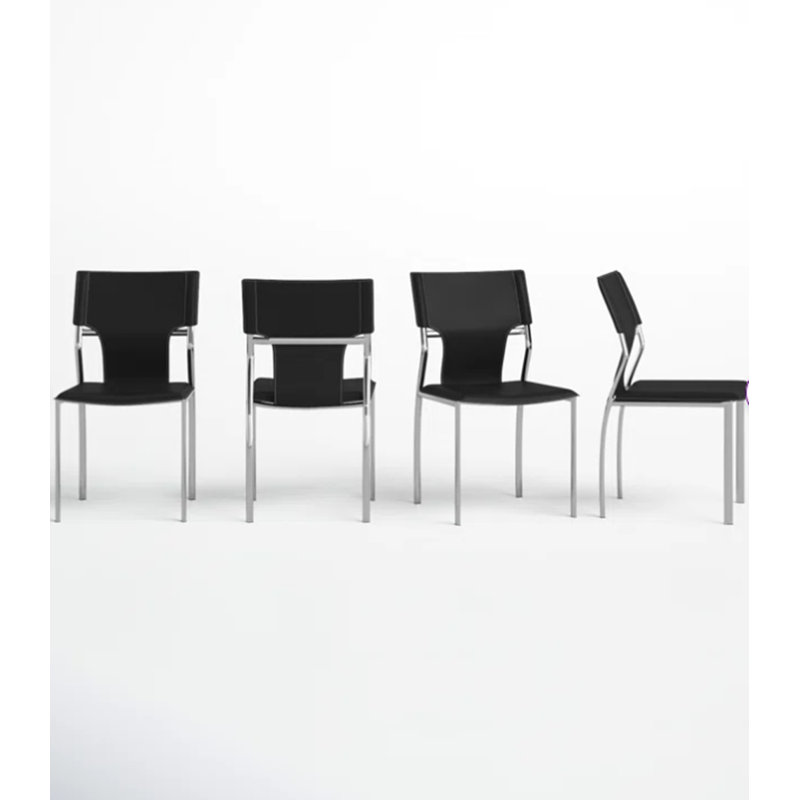 Chaise de salle à manger rembourrée Danyeal, Noir