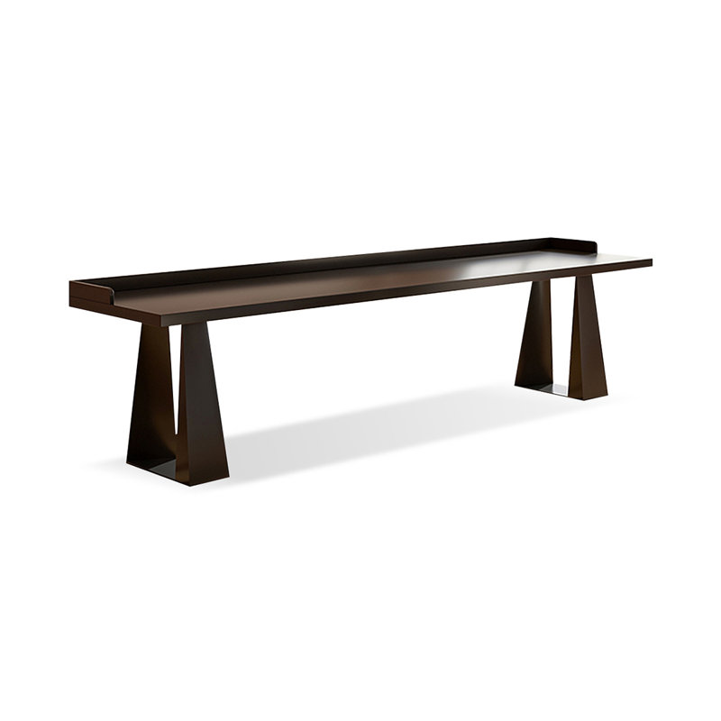 Black Rectangular Solid Wood Writing desk, 31.5"H*94.49"W*23.62"D
