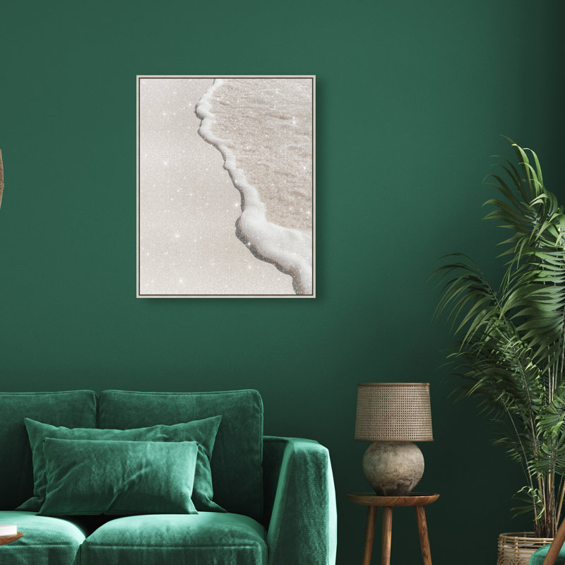 Soft Shore II Print by Oliver Gal, 25"H x 21"W, Silver Floater Frame