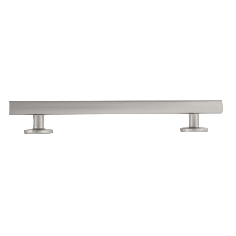 Flynn 5-1/2" Center to Center Satin Nickel Bar Drawer Pull, Satin Nickel, 5 1/2"