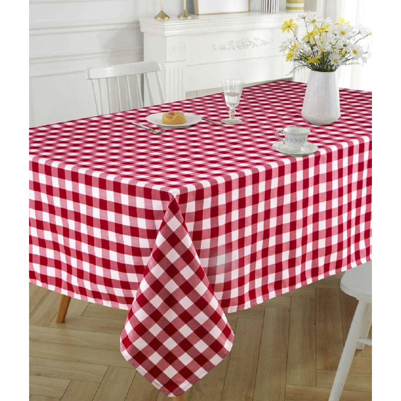Table Cloth Check, 52cm W x 70cm L, Red