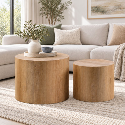Tables d'appoint rondes en bois