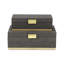 Coffret rectangulaire Strandiva Base en métal doré-105512256