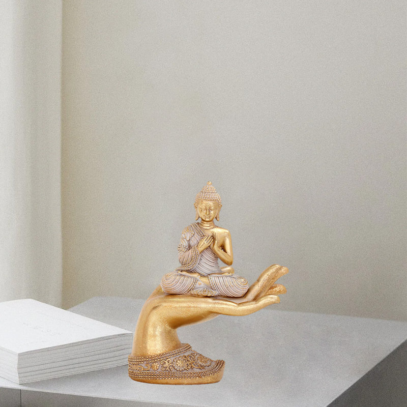 Statue de Bouddha pour la décoration intérieure, petites statues de Bouddha dorées pour le décor zen