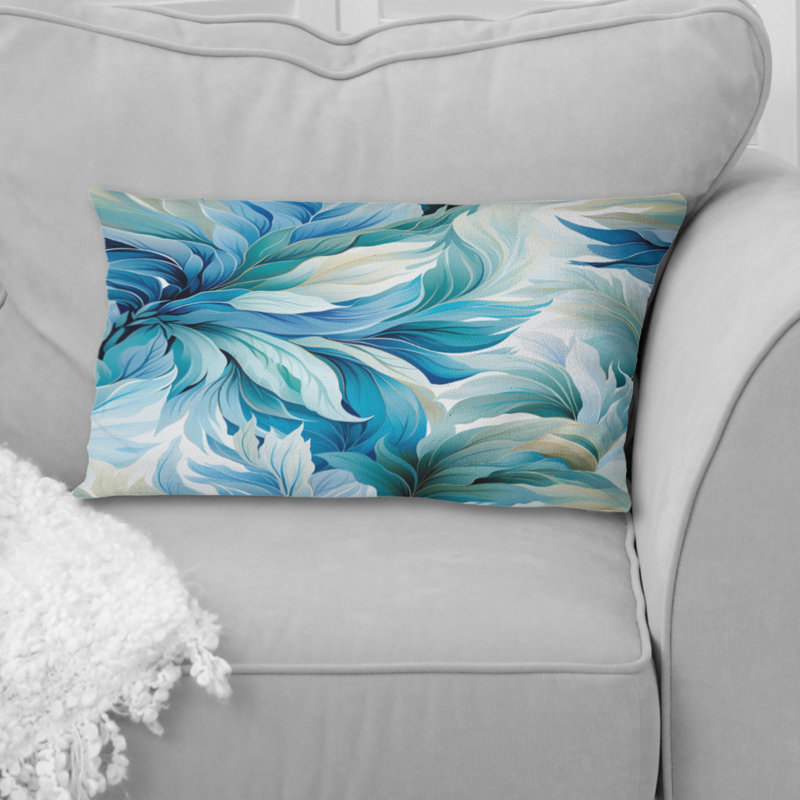Motif tropical océanique - motif azur abstrait - récif corallien abstrait multicolore - coussin décoratif