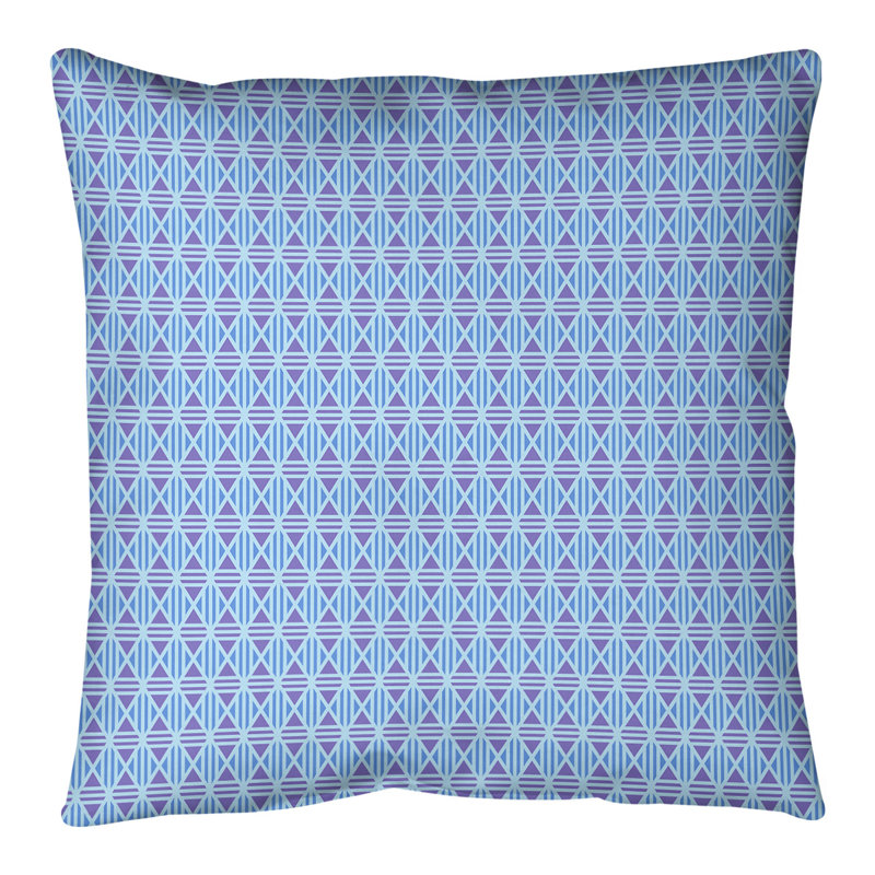 Coussin de sol Katelyn Elizabeth, 28 po x 28 po, Bleu clair et mauve