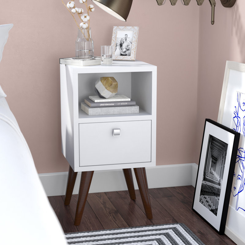 Angelica 12.99'' W Nightstand, White