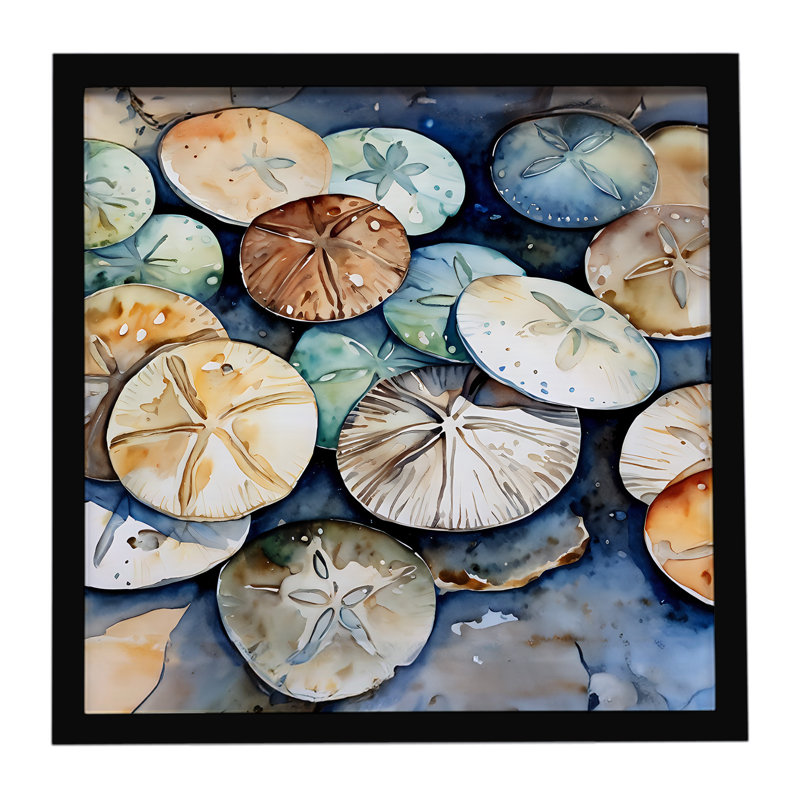 Sand Dollars, reproduction de métal encadrée