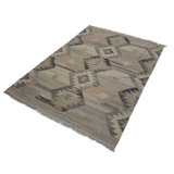 Canvello Hand Made Casual All Over Indo Kilim Rug - 4'0'' X 6'0''