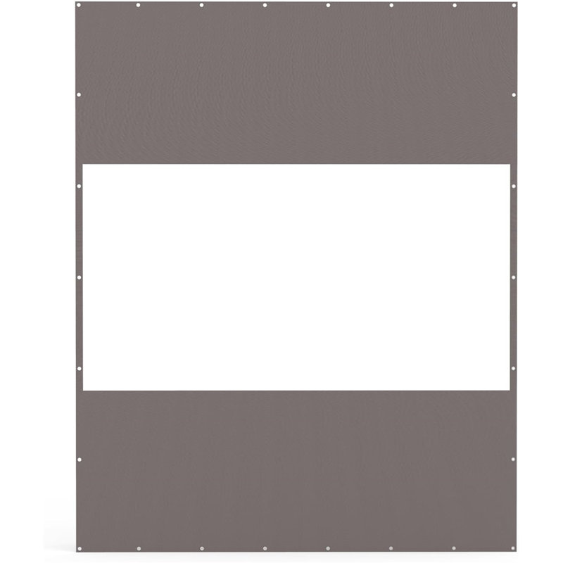 Rideau transparent d'extérieur robuste, Gris, H 118,9 po x l 95,3 po