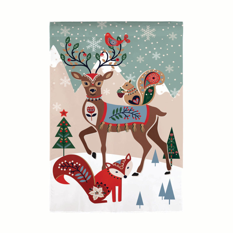 Drapeau de jardin Woodland Creatures