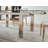 Azruddin Extendable Glass Top Metal Base Dining Table