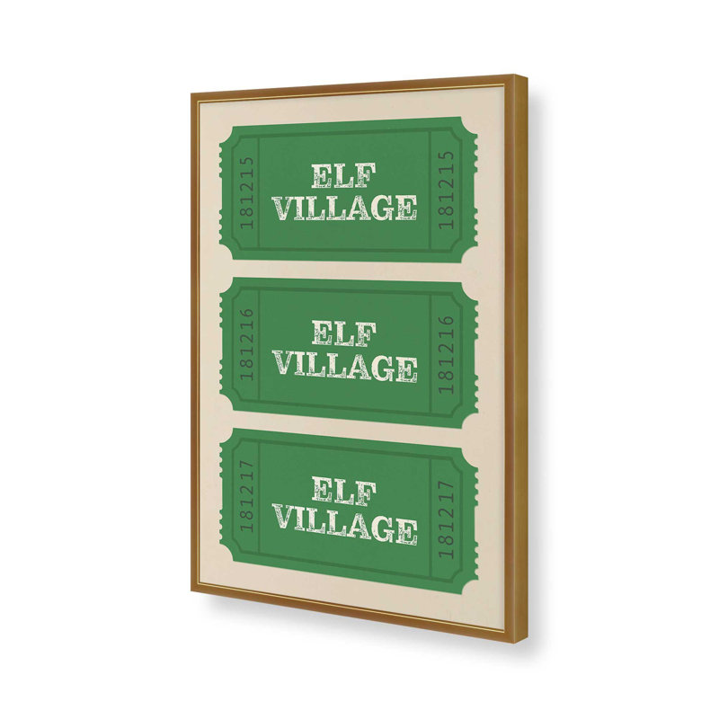 Tickets to Tinsel Town Art Print, 12" x 16", Polished Gold