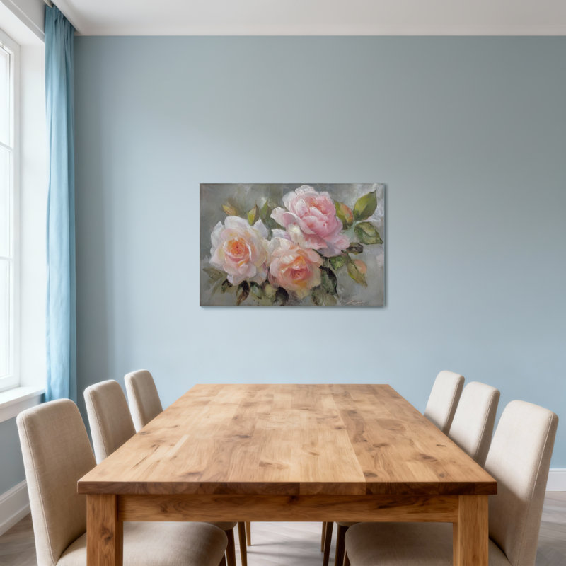 Plantes et fleurs roses douces avec feuilles vertes Z25122408424094417