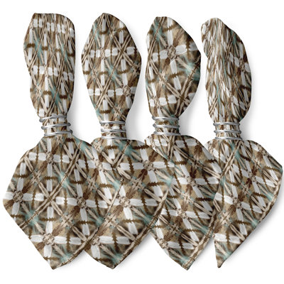 Viet Polyester Geometric Square Napkin